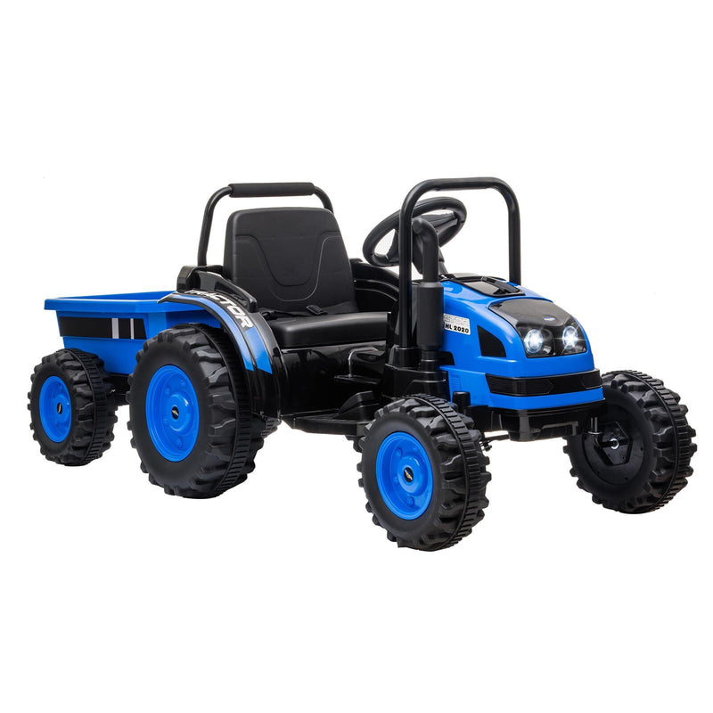 12V Electric Kids Ride-On Tractor with Trailer and Remote Control Magic Cars 10