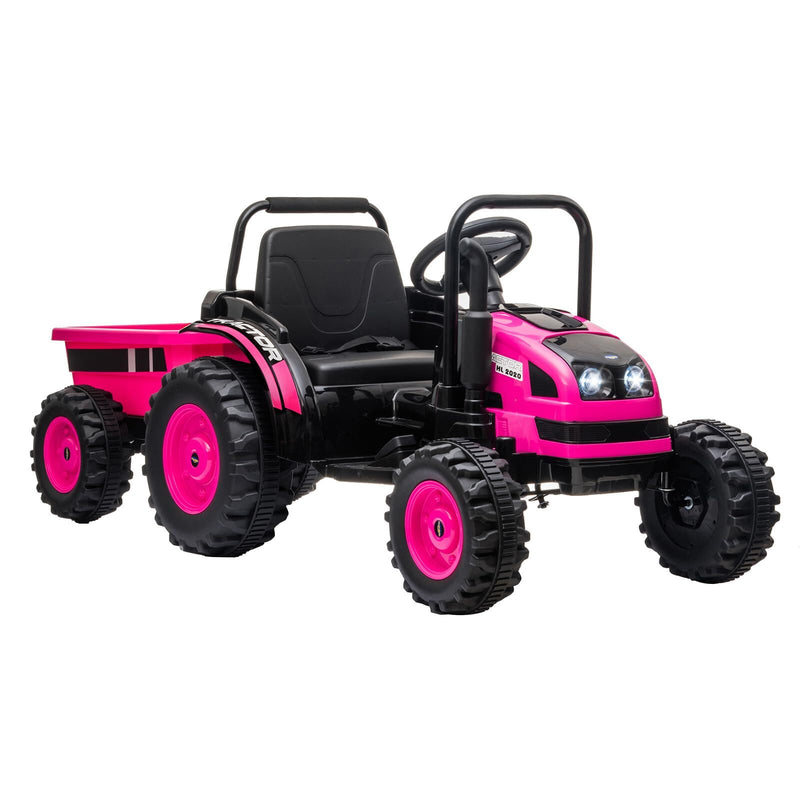 12V Electric Kids Ride-On Tractor with Trailer and Remote Control Magic Cars 11