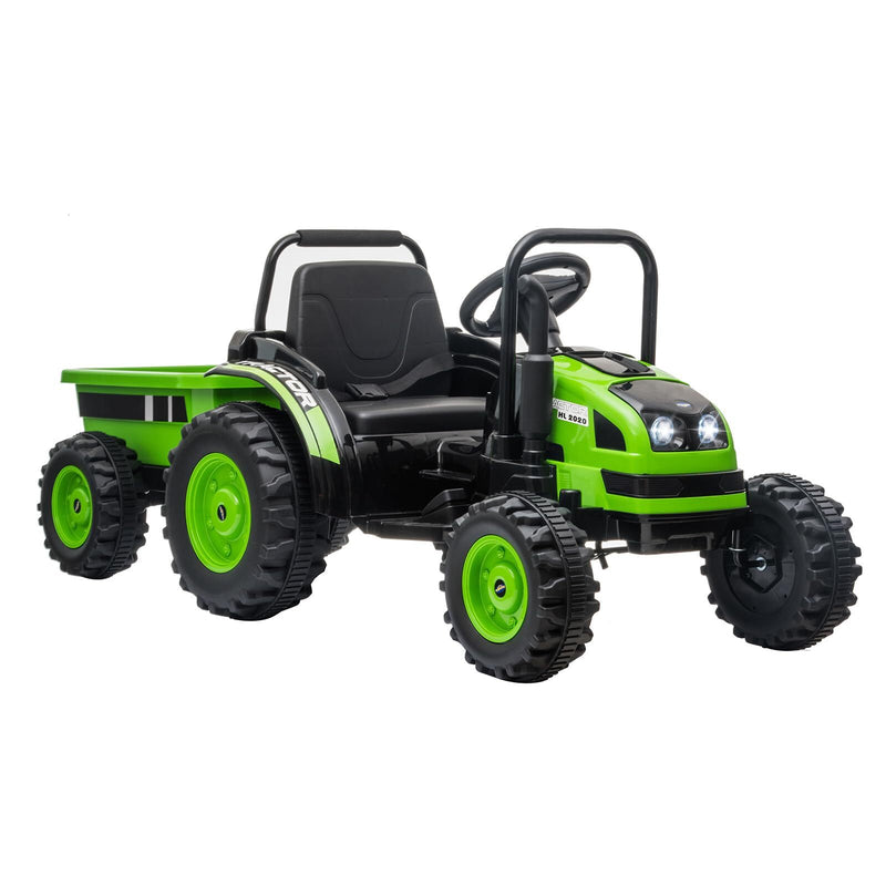12V Electric Kids Ride-On Tractor with Trailer and Remote Control Magic Cars 12