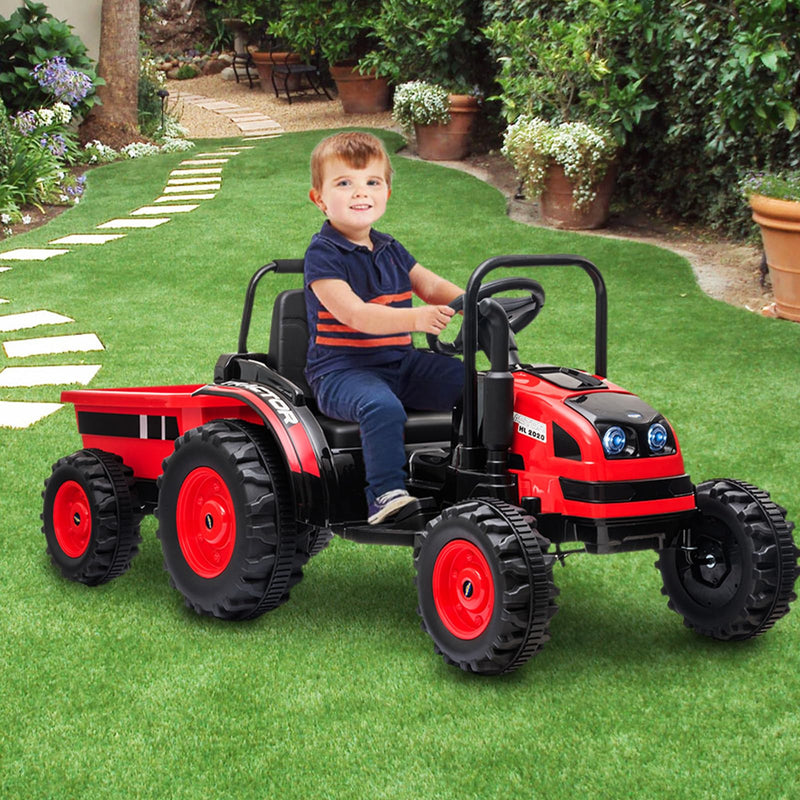 12V Electric Kids Ride-On Tractor with Trailer and Remote Control Magic Cars 5