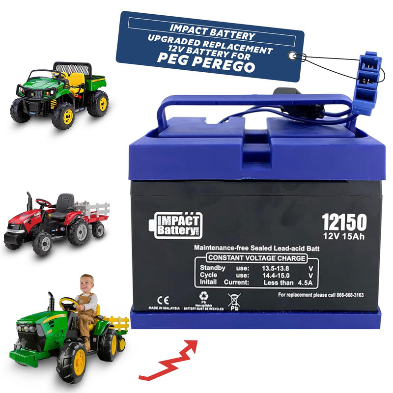 Upgraded 12V Replacement Battery for Peg Perego John Deere Tractor Ride-On Toy Magic Cars Variant 0