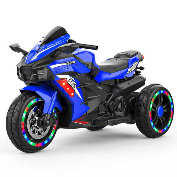 12V Electric Kids Ride-On Dirt Bike with 3 Wheels and Built-In Music Magic Cars 11