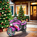 12V Kids Electric Ride-On Dirt Bike Motorcycle with Training Wheels Purple Magic Cars 2
