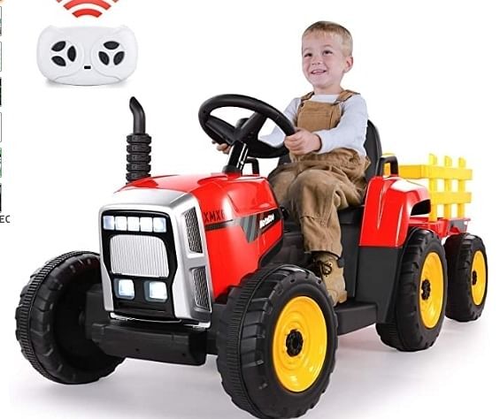 12V Kids Electric Ride-On Tractor Battery Powered 35W Rose Magic Cars 5