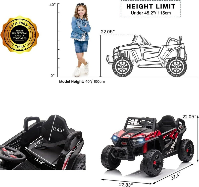 Vehículo eléctrico todoterreno UTV 12V para niños con función de avance y retroceso Magic Cars 5