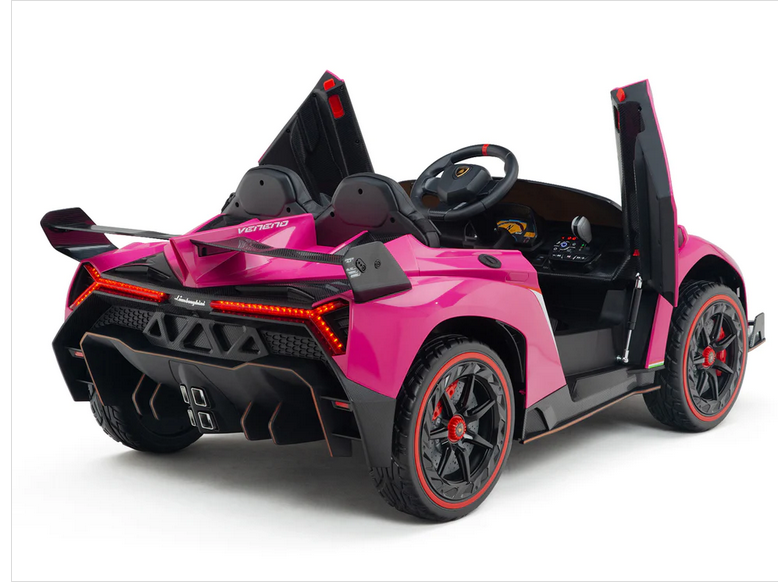 12V Electric Lamborghini Veneno Ride-On Car with Remote Control, Music, and Lights