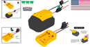 Power Wheel Adapter for Dewalt Batteries with 12.5" Wire and Fuse Magic Cars 1