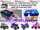 12V Replacement Battery for Yamaha Raptor 700R Mega Treadz Version