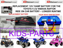 Dumar Mega Treadz Yamaha Raptor 700R 12V Battery with Extended Run Time Magic Cars Variant 0