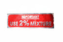 Vespa "Use 2% Mixture" Gas Cap Foil Decal - VNA/VNB/VBA/VBB