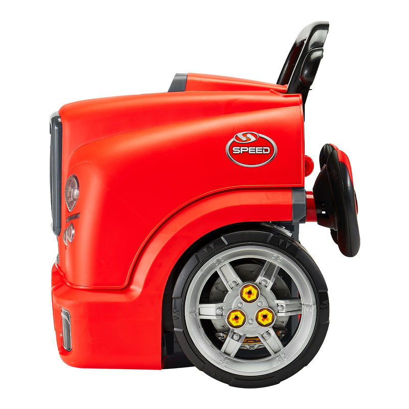 Kids Mechanical Car Repair Toy Set with Removable Engine Parts, Red Magic Cars 11