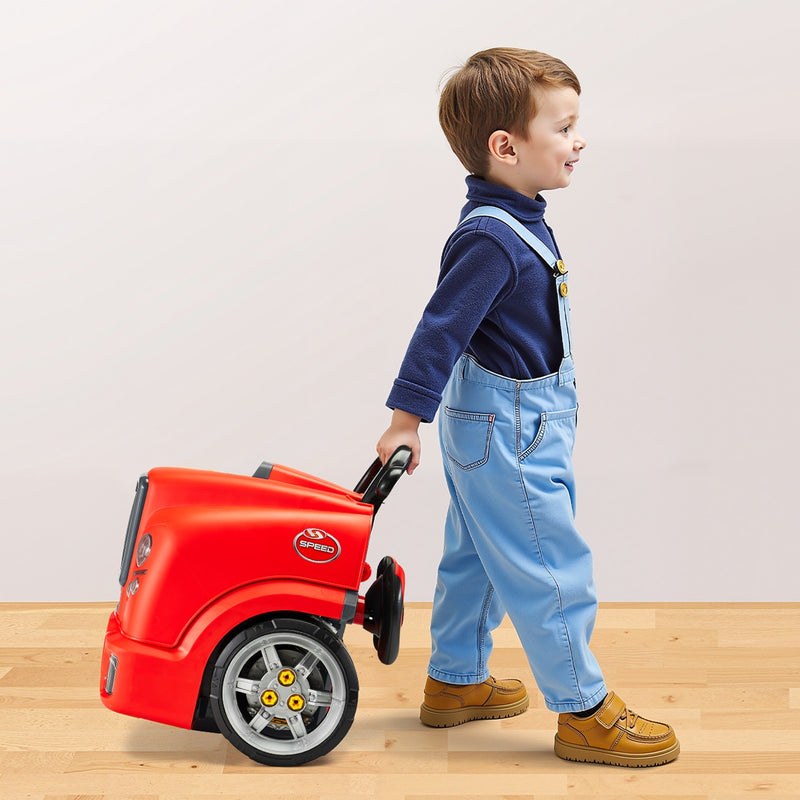 Kids Mechanical Car Repair Toy Set with Removable Engine Parts, Red Magic Cars 7