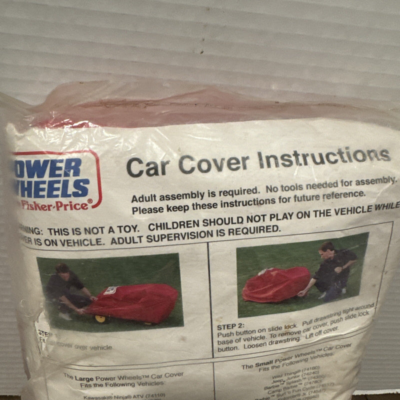 Vintage 1999 Small Red Ride-On Car with Power Wheels Cover Magic Cars 1