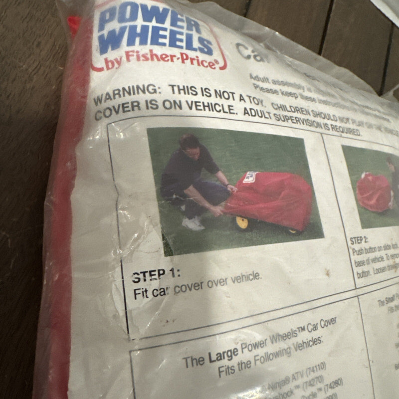 Vintage 1999 Small Red Ride-On Car with Power Wheels Cover Magic Cars 5