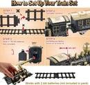 JUQU Vintage Battery-Powered Train Set for Imaginative Play in Kids 3 and Up Magic Cars 6