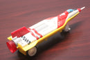 Classic Battery-Operated Litho Tin & Plastic Space Passenger Rocket Toy Magic Cars 6
