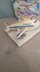 Retro Battery-Powered Jet Toy Airplane with Flashing Lights and Sound Effects Magic Cars 2