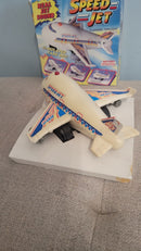 Retro Battery-Powered Jet Toy Airplane with Flashing Lights and Sound Effects Magic Cars 3