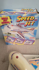 Retro Battery-Powered Jet Toy Airplane with Flashing Lights and Sound Effects Magic Cars 4