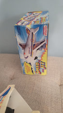 Retro Battery-Powered Jet Toy Airplane with Flashing Lights and Sound Effects Magic Cars 5