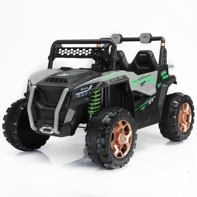 Kids 2-Seat Ride-On UTV with Remote Control, LED Lights, and AUX Input Magic Cars 2