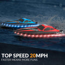 Red RC Boat 20MPH 2.4GHz with Dual Rechargeable Batteries Magic Cars 1