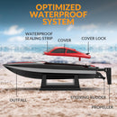 Red RC Boat 20MPH 2.4GHz with Dual Rechargeable Batteries Magic Cars 5