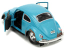 Matt Blue Weathered Volkswagen Beetle Diecast Car with Stitch Figure Littleo and Stit Magic Cars 7