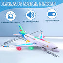 VYKOBLO Bump and Go Airplane Toy with Flashing Lights for Kids - Blue Magic Cars 3