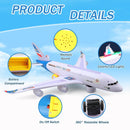 VYKOBLO Bump and Go Airplane Toy with Flashing Lights for Kids - Blue Magic Cars 6