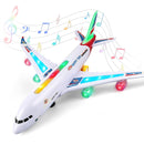 VYKOBLO Bump and Go Airplane Toy with Flashing Lights for Kids - Red Magic Cars 1