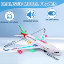 VYKOBLO Bump and Go Airplane Toy with Flashing Lights for Kids - Red Magic Cars 3
