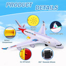VYKOBLO Bump and Go Airplane Toy with Flashing Lights for Kids - Red Magic Cars 6