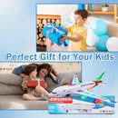 VYKOBLO Bump and Go Airplane Toy with Flashing Lights for Kids - Red Magic Cars 8