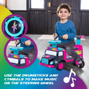 WD23003FT Interactive Musical Push Car Toy for Toddlers with Microphone and Keyboard Magic Cars 2