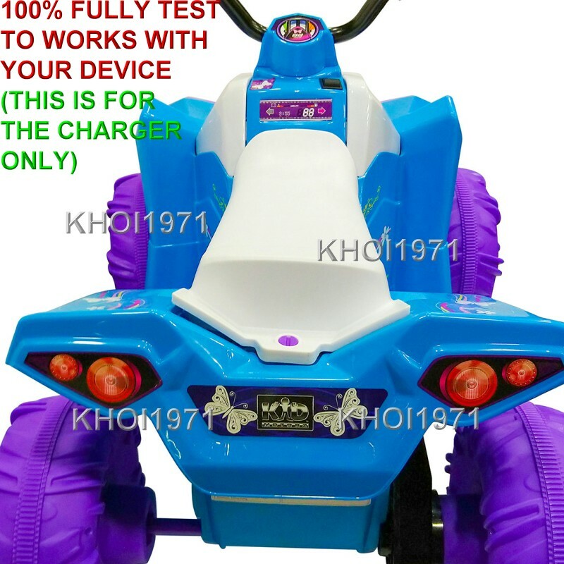 12V AC Charger Adapter for Kid Motorz Quad Monster Ride-On Toy Magic Cars 3