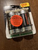Walgreens Premium D Size 1.5V Alkaline Supercell Batteries 2-Pack Retro Edition Magic Cars 3