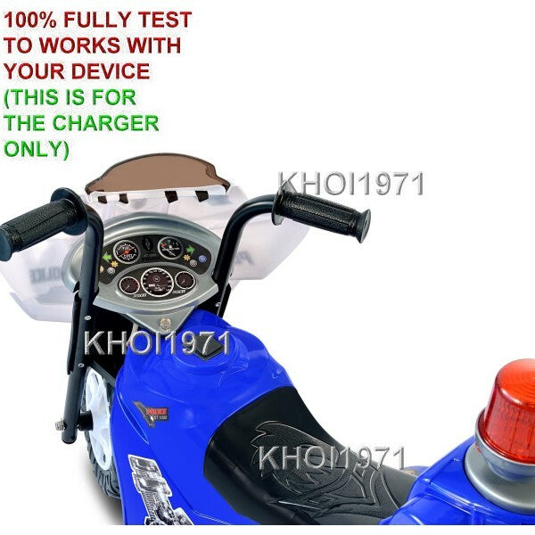 Wall Charger AC Adapter for Kids Motorz Little Police Patrol Ride-On Motorcycle Magic Cars 3