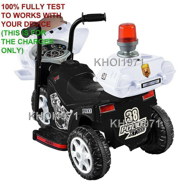 AC Wall Charger Adapter for Kid Motorz Little Police Patrol Ride-On Motorcycle Magic Cars 2