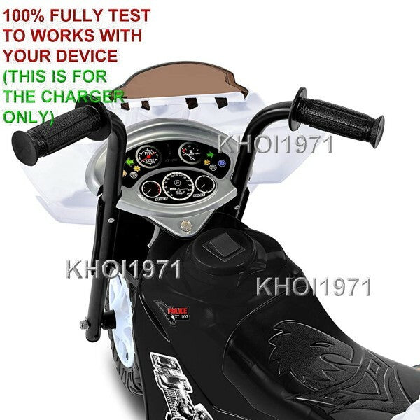 AC Wall Charger Adapter for Kid Motorz Little Police Patrol Ride-On Motorcycle Magic Cars 3