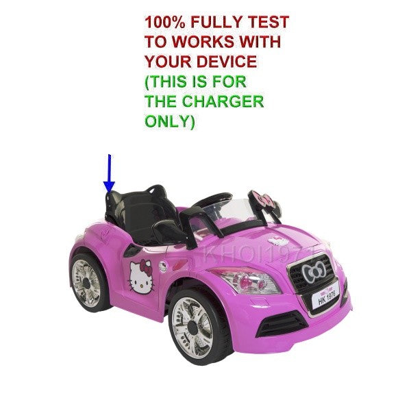 Pink AC Wall Charger Adapter for Hello Kitty Sports Ride-On Car Model 8801-92 Magic Cars 1