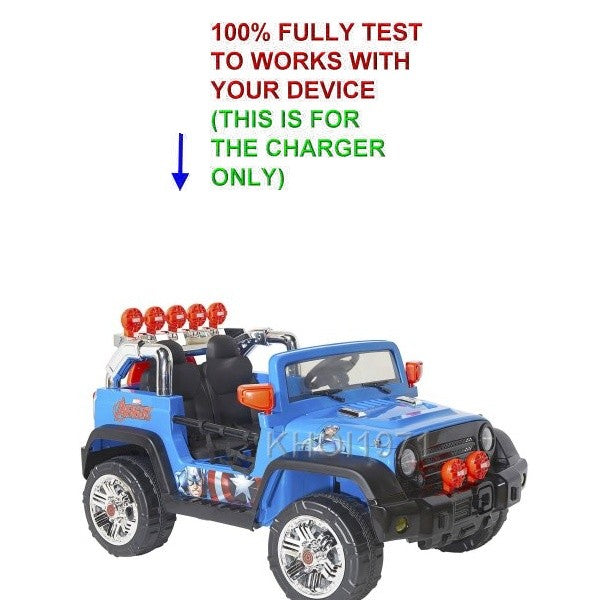 12V Blue 4x4 Ride-On Battery Charger AC Adapter for Avengers Ride-On Vehicle Magic Cars 1