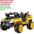 Yellow AC Wall Charger Adapter for Kid Motorz Construction Patrol Ride-On Truck Model 1158 Magic Cars 1
