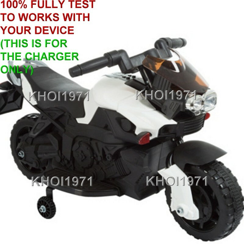 AC Wall Charger Adapter for Little Rider Motorcycle Ride-On with Training Wheel Magic Cars 1