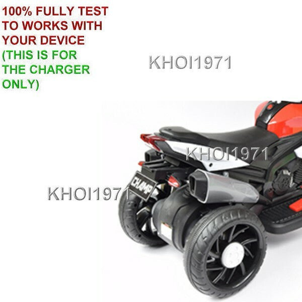 6V AC Charger Adapter for Kid Motorz Speedy 3-Wheel Ride-On Bike 1230-1237 Model Magic Cars 2