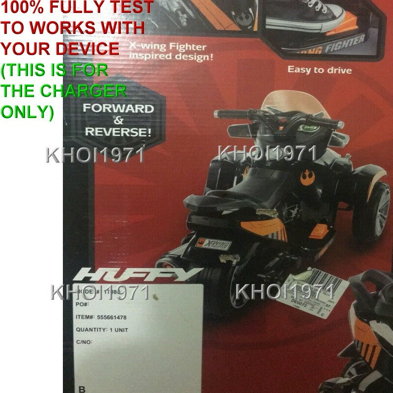 6V AC Wall Charger Adapter for Huffy Star Wars X-Wing Fighter Motorcycle Model 17066 Magic Cars 5