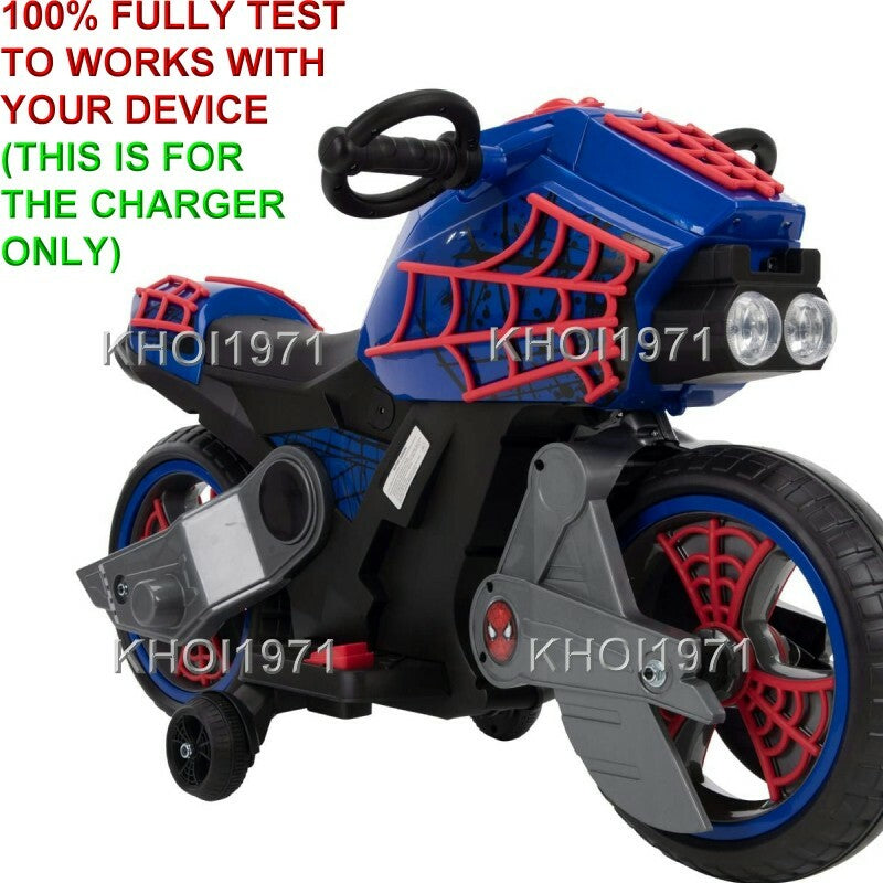 AC Wall Charger Adapter for Marvel Spider-Man Ride-On Motorcycle Model 17169 Magic Cars 1