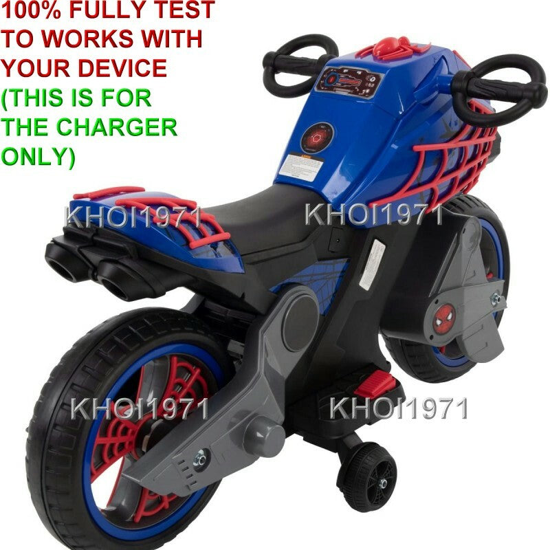 AC Wall Charger Adapter for Marvel Spider-Man Ride-On Motorcycle Model 17169 Magic Cars 2