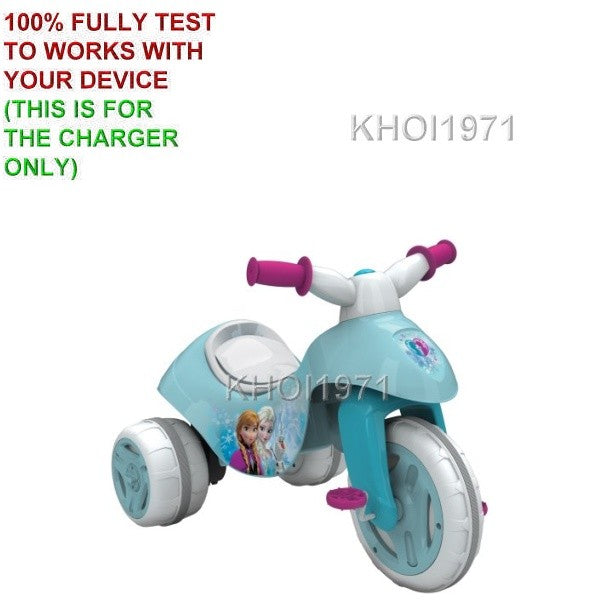 AC Charger Adapter for Huffy Disney Frozen 17297DTR Ride-On Tricycle Magic Cars 1