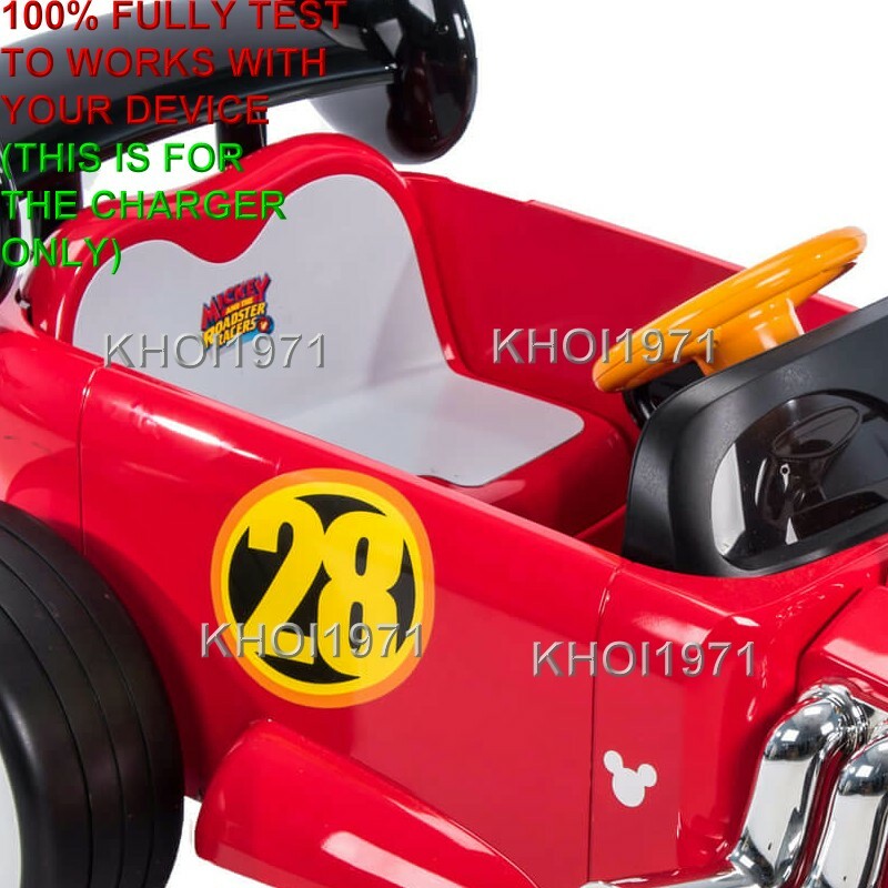 AC Wall Charger Adapter for Huffy Disney Mickey Roadster Racer Ride-On Toy Model 17607 Magic Cars 4